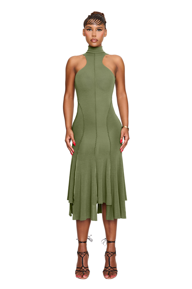 Elysee Dress - Lieutenant Green