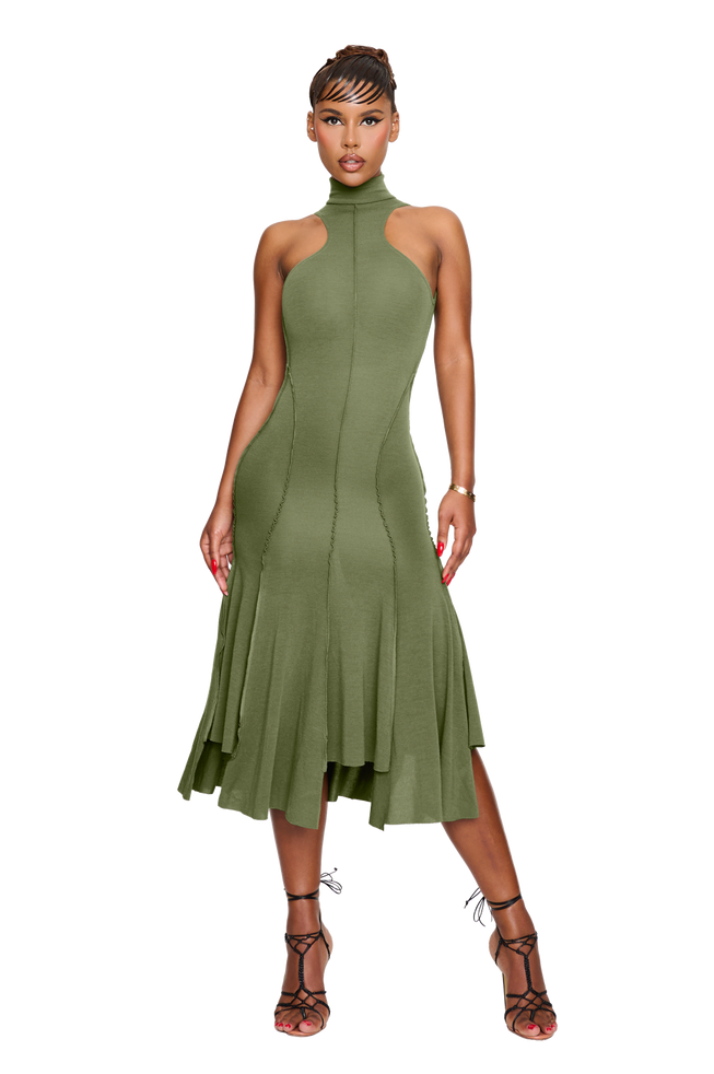 Elysee Dress - Lieutenant Green