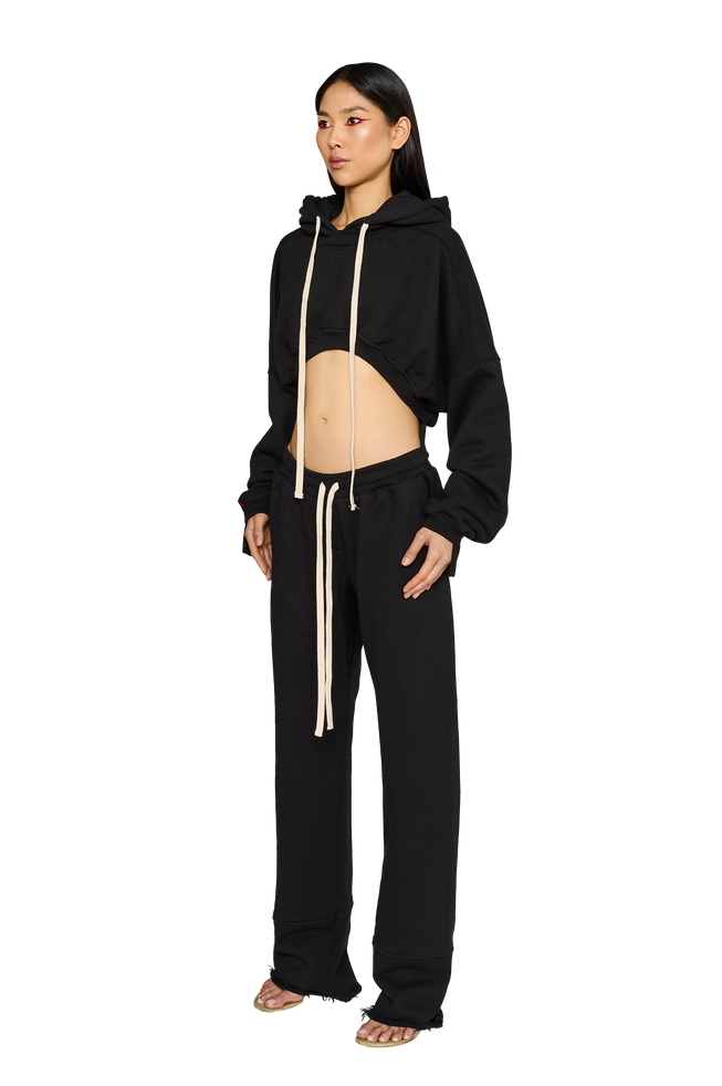 Asymmetric, Fitted Crotch Tracksuit Bottoms - Carbon