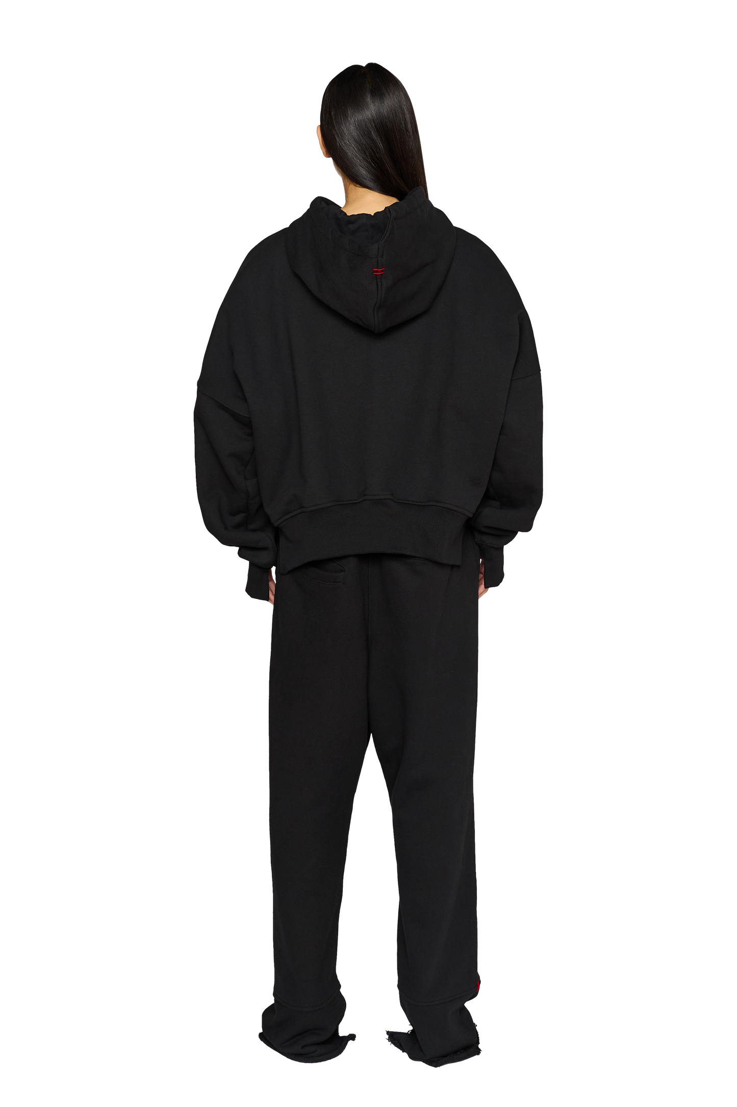 Full Length, Crew Neck Hoodie - Carbon