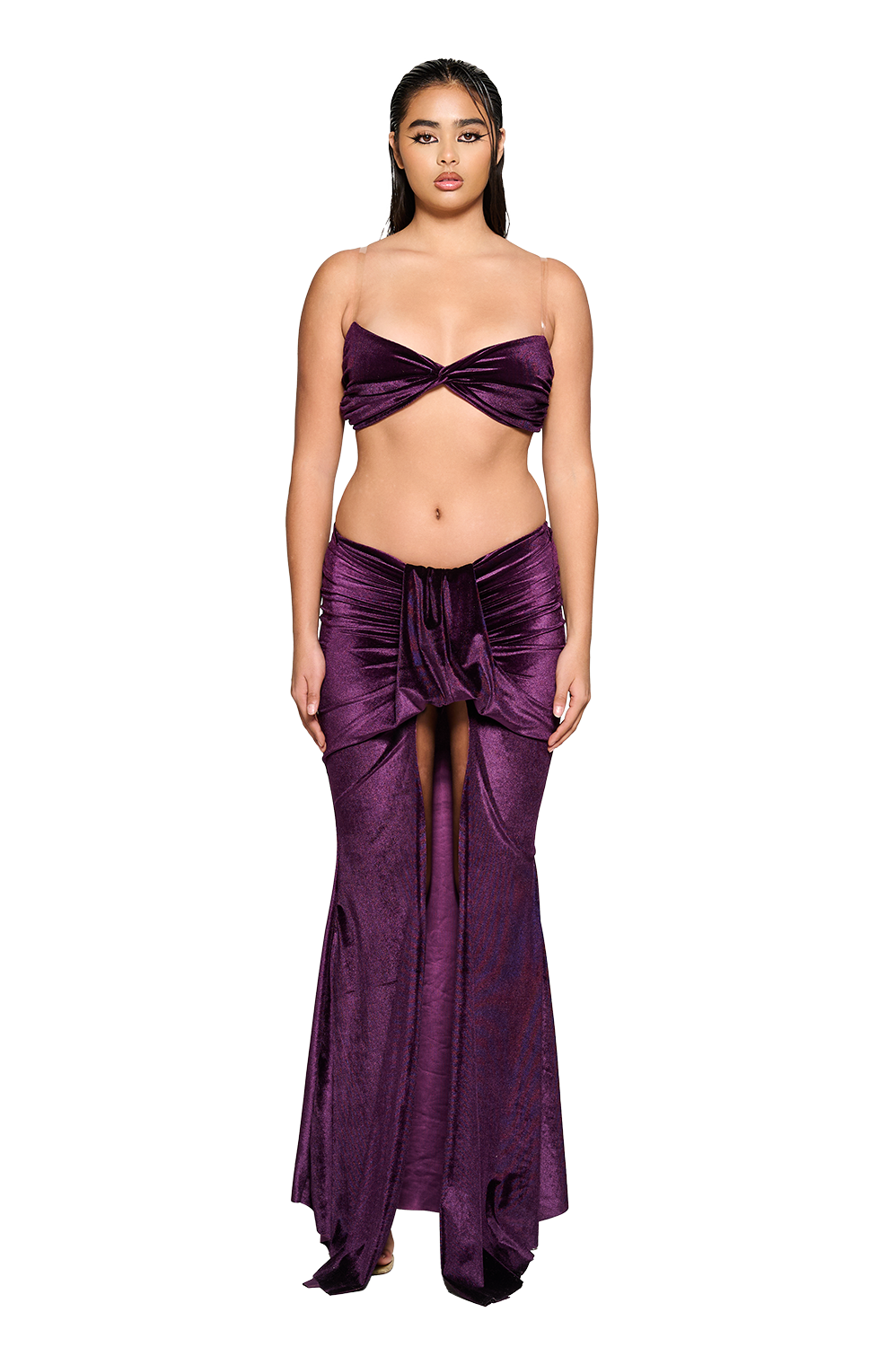 Kwai Crop Top - Burnt Aubergine