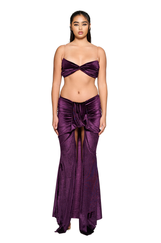 Kwai Crop Top - Burnt Aubergine