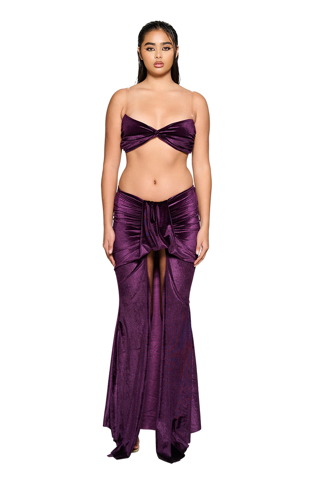 Kwai Crop Top - Burnt Aubergine