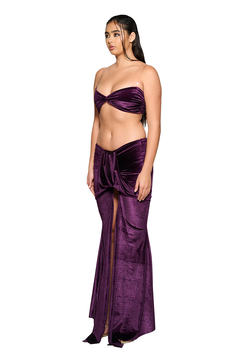 Kwai Crop Top - Burnt Aubergine