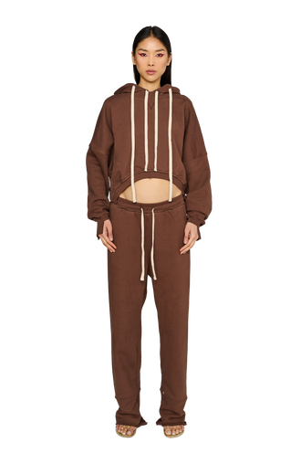 Full Length, Crew Neck Hoodie - Teddy