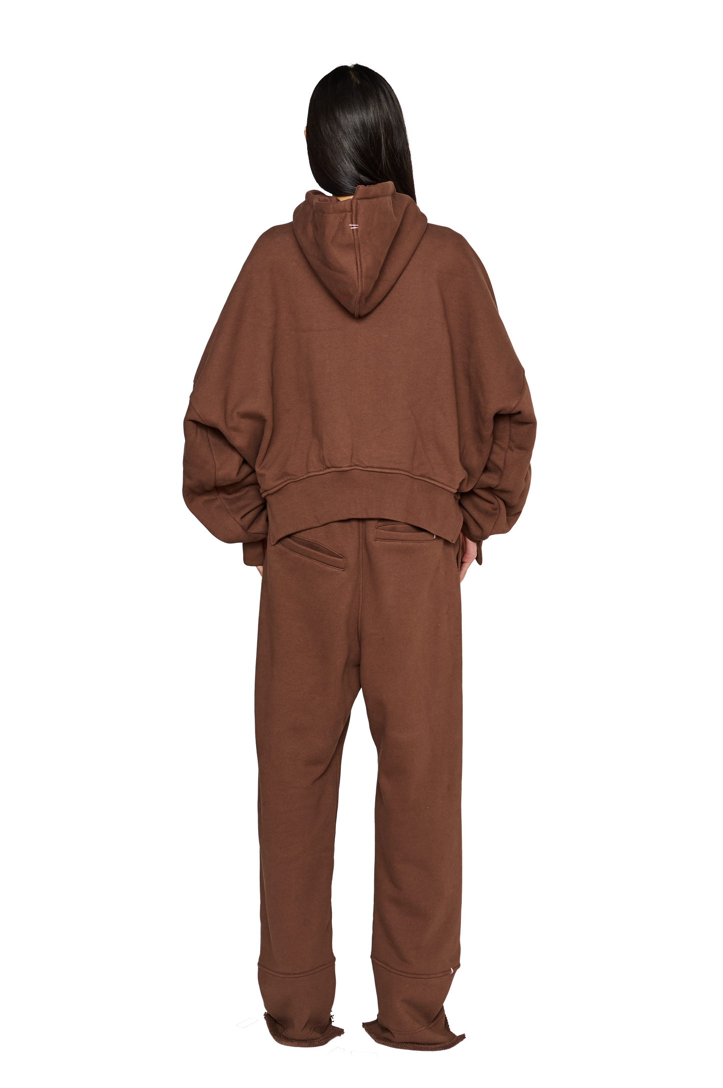 Asymmetric, Drop Crotch Tracksuit Bottoms - Teddy