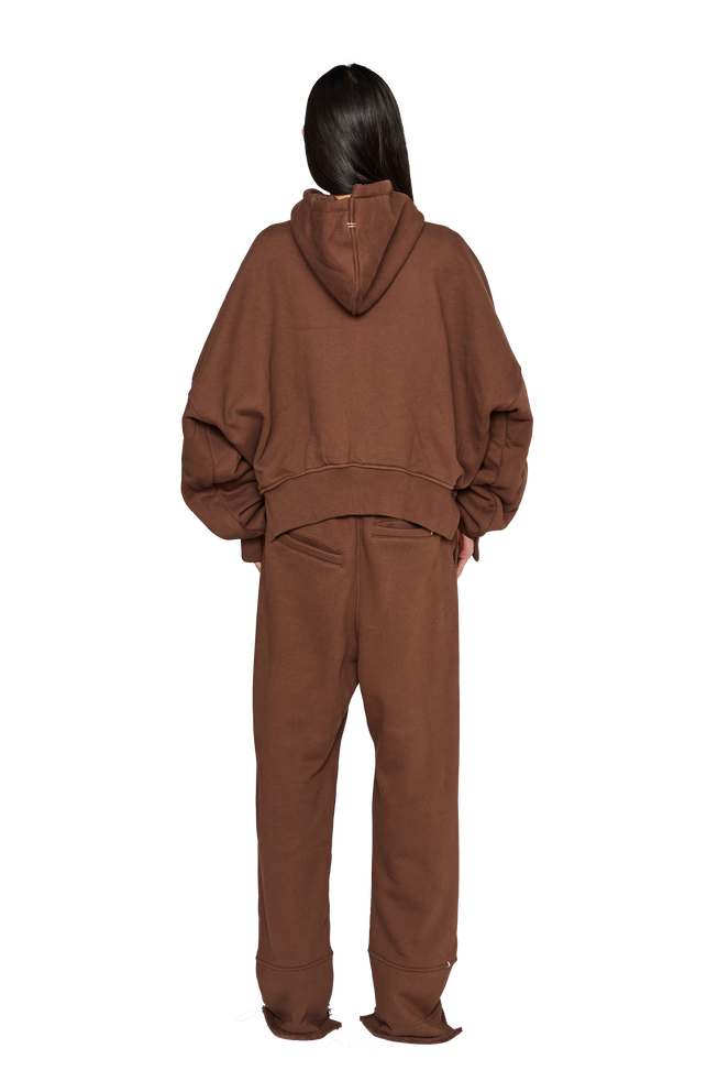 Asymmetric, Drop Crotch Tracksuit Bottoms - Teddy