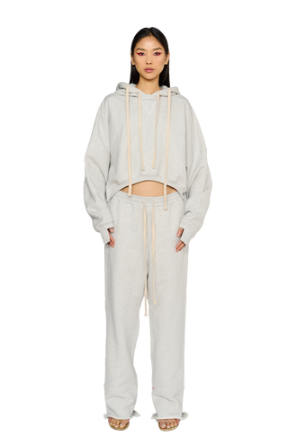 Asymmetric, Drop Crotch Tracksuit Bottoms - Cloud