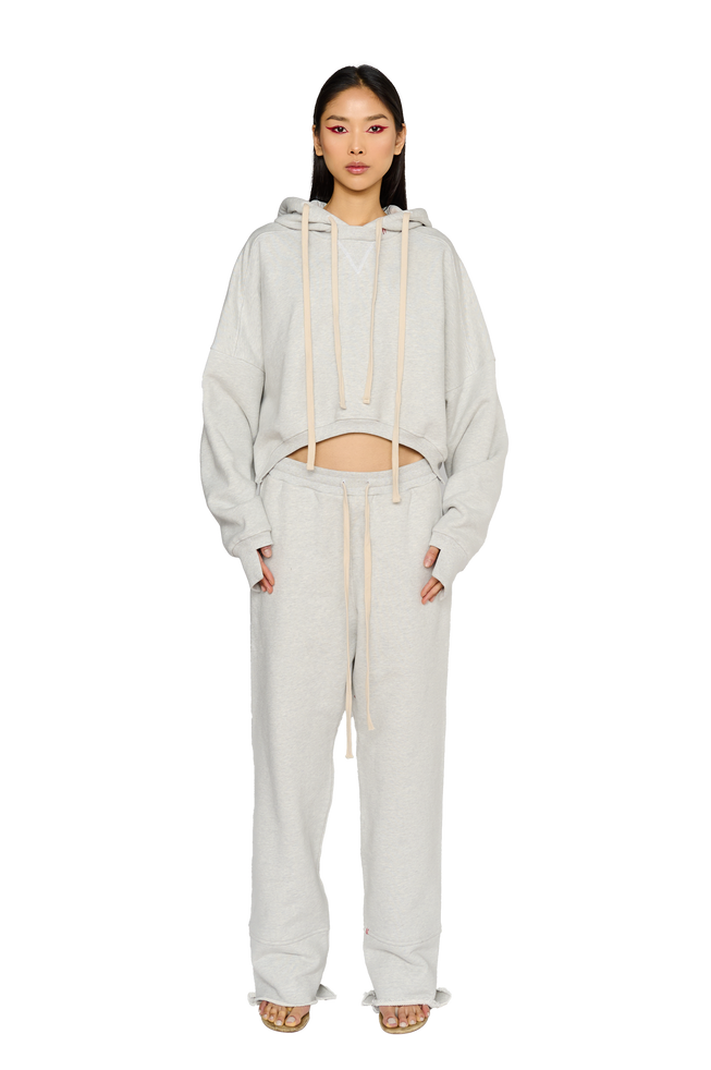 Asymmetric, Drop Crotch Tracksuit Bottoms - Cloud