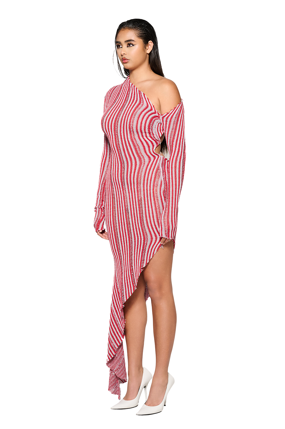 Dalal Dress - Red Glitch