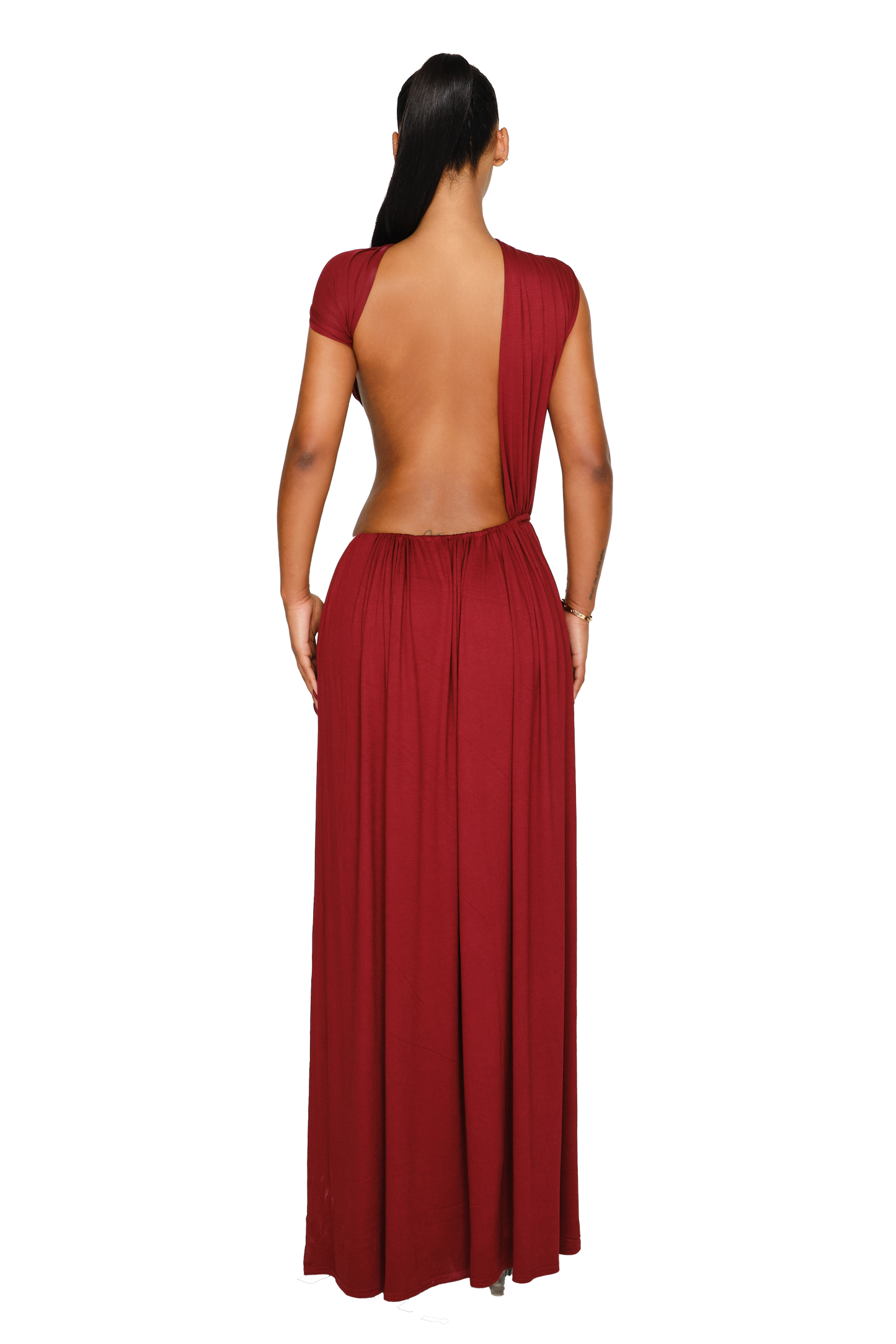 Caroni Dress - Wine Stained