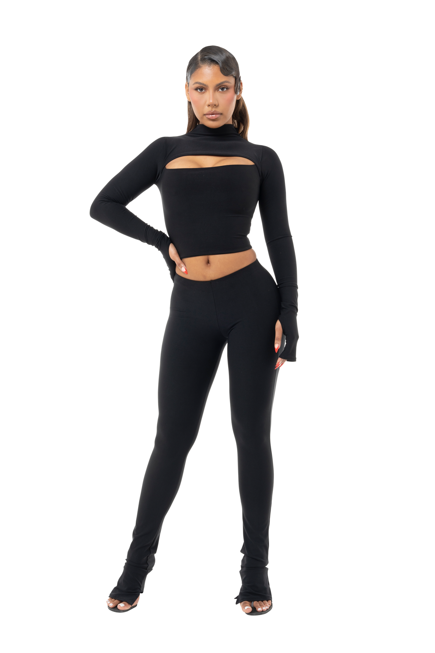 Not So Basic, Basic High Rise Side Split Leggings