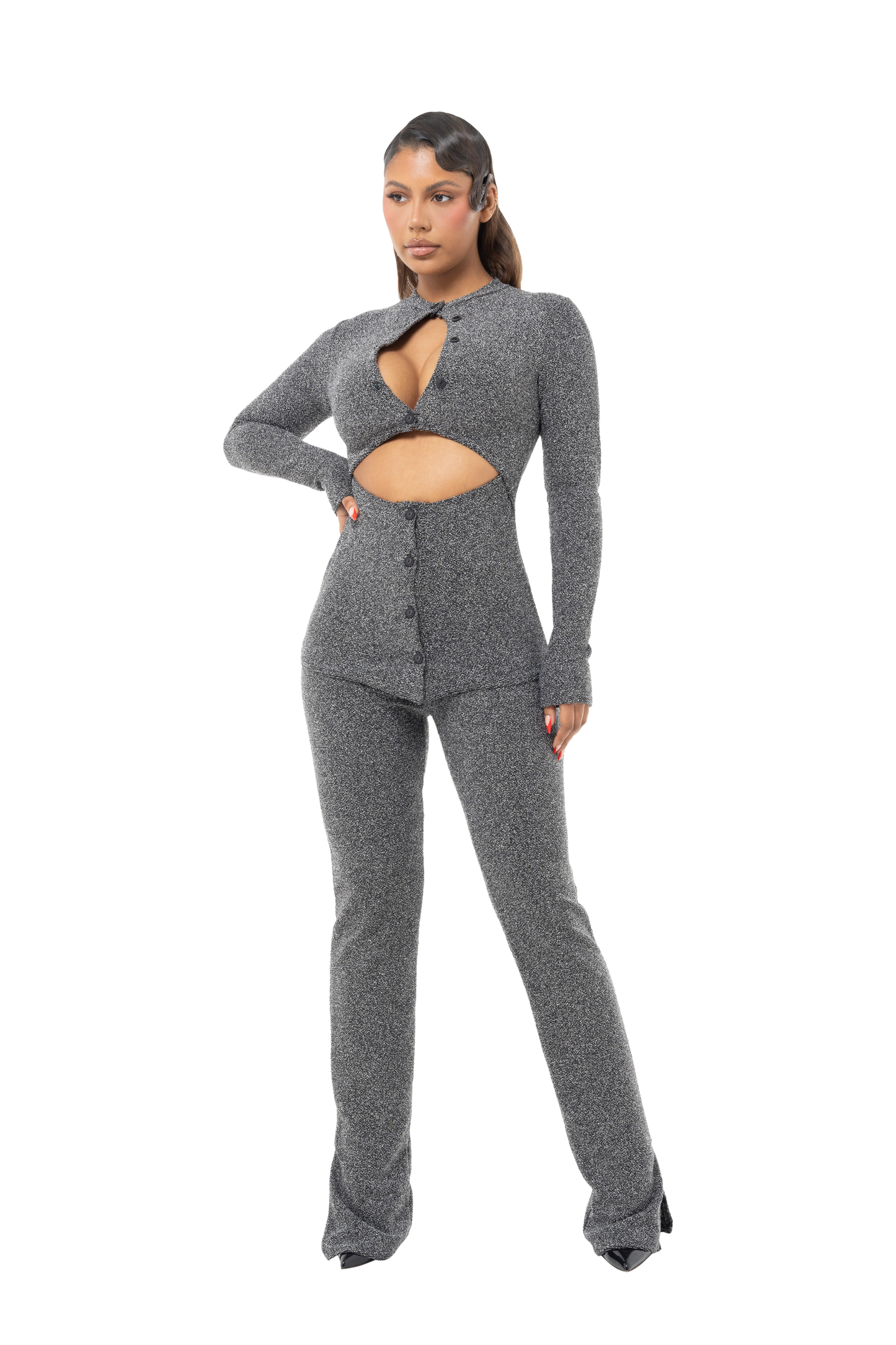 Long Sleeve Double Peekaboo Set - Bottom