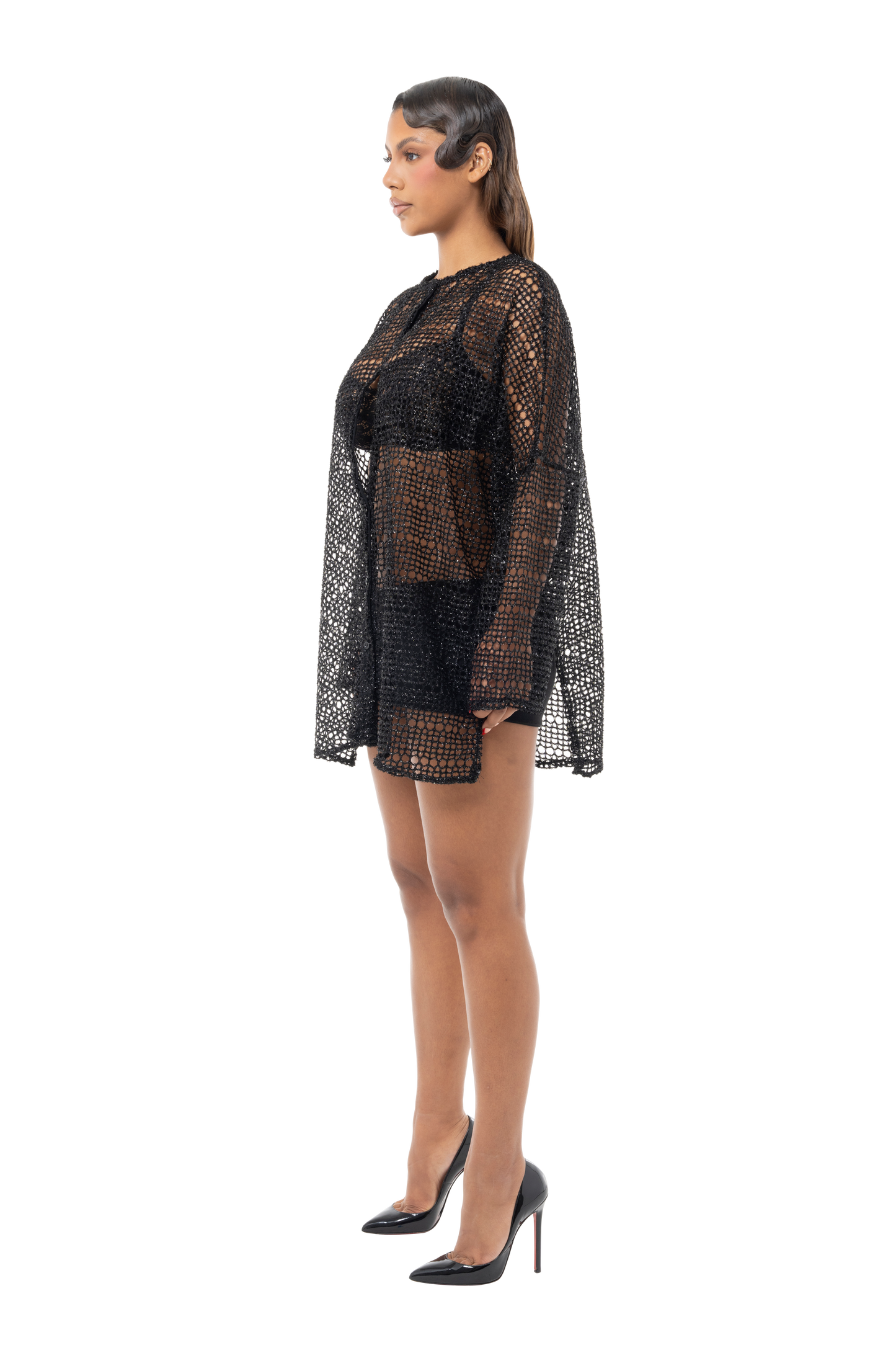 Mesh Long Sleeve Top