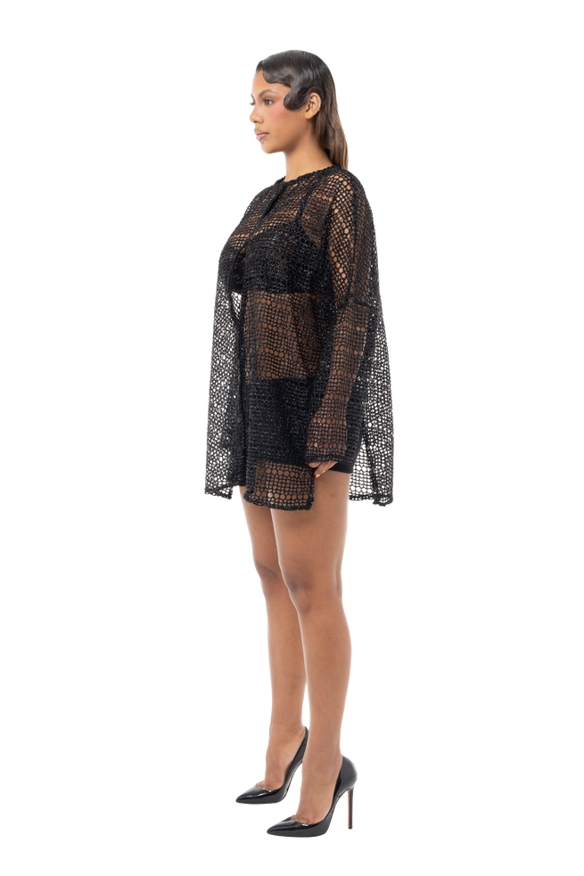 Mesh Long Sleeve Top