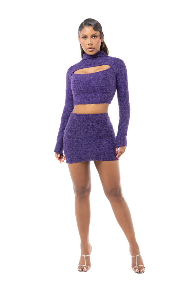 Long Sleeve Two Piece Peekaboo Set - Bottom