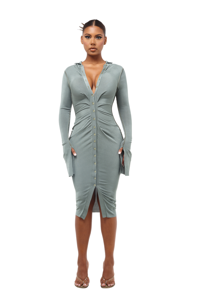 MOOREA DRESS - GULL GREY