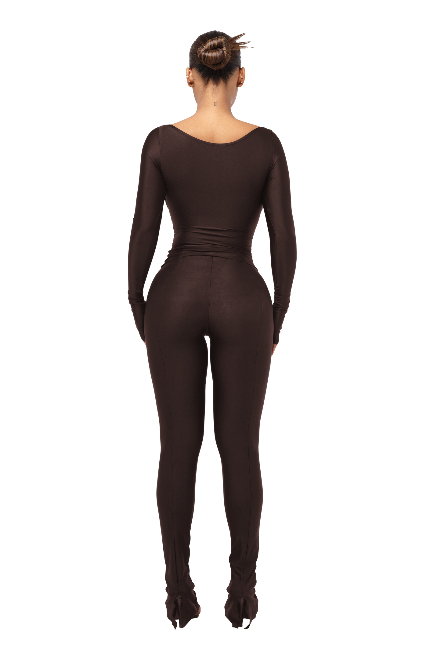 LANAI LONG-SLEEVED TOP - CHOCOLATE