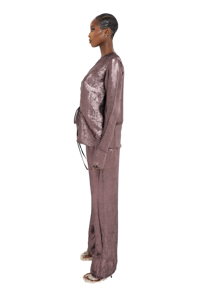 KAFNI WRAP SHIRT - Platinum Pink